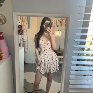 Red white bershka mini dress